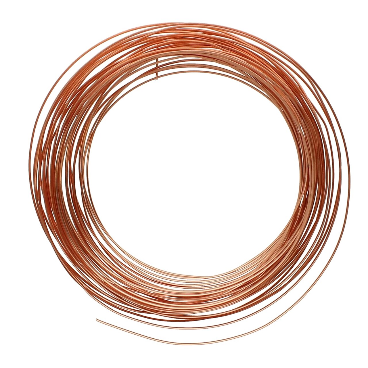 The Beadsmith Half-Round Craft Wire - Wire Elements - Medium Temper - 18 Gauge, 7 Yard Coil - Copper Color - Beading Wire Used for Jewelry Making, Wire Wrapping, and Other DIY Arts & Crafts